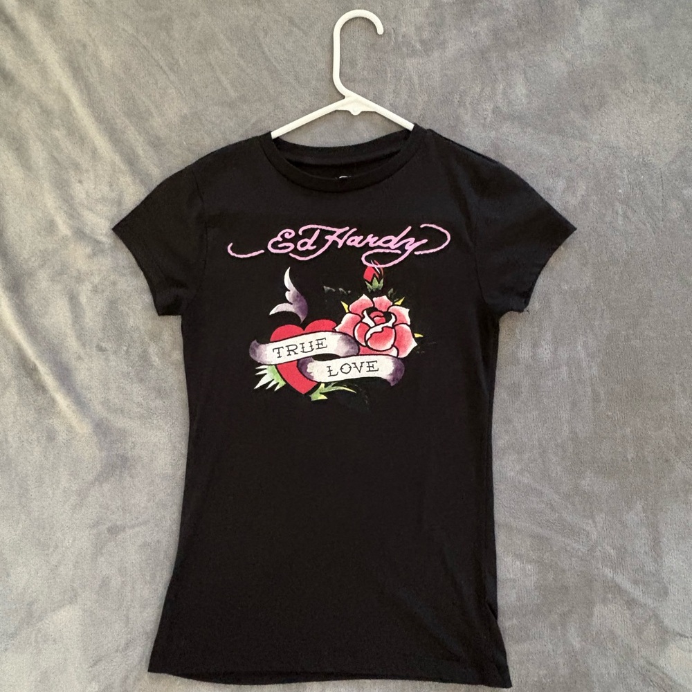 Ed Hardy Black Graphic Tee